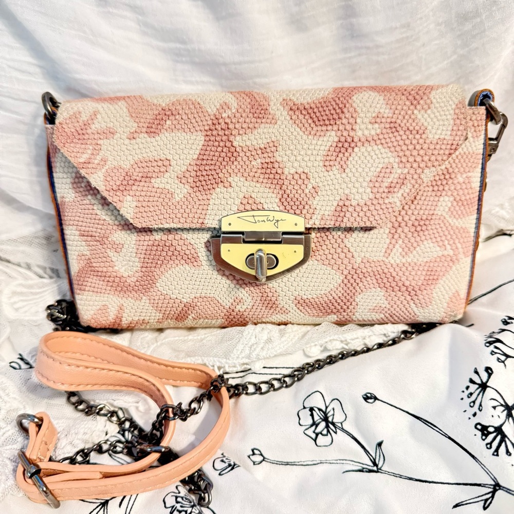 Jon Wye Textured Small Camo Print Genuine Leather Artisan Handmade Shoulder Bag